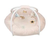 Nattou Tapis d'éveil avec Arche de jeu et différentes Activités, en polyester, env. 91 cm, Flo, Oli & Ernest, Flo Beige
