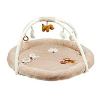Nattou Tapis d'éveil avec Arches, Chien Charlie, 20 activités telles Hochet, Couineur, Papier froissé et bien d'autres, env. 90 x 90 x 52 cm, Végétalien, Polyester, Marron