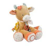 Nattou Vache d'Activité Mila en Polyester, Doudou hérisson Zoë avec Hochet, Miroir et Plus, env. 45 cm, Mila, Zoë et Lana, Beige