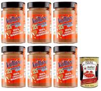 Náttúra Protein Sport Lot de 6 crèmes d'amandes 100 % sans sucre ajouté, sans gluten, 100 % naturel, riche en protéines, 180 g + boîte italienne Gourmet Polpa di Pomodoro 400 g