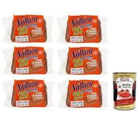 Náttúra Protein Sport Pane di Segale Integrale Lot de 6 pains de seigle entiers bio avec protéines de blé, graines de lin et soja, paquet de 250 g + boîte italienne Gourmet Polpa di Pomodoro 400 g