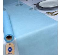 NATUARTE, Chemin de Table Bleu Ciel, Rouleau de Feutrine de 25 mètres x 30 centimètres, Décoration de Table, Tissu Décoration Mariage, Baptêmes, Communions, Anniversaires, Couleur Bleu Ciel