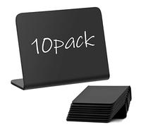 NATUCE 10x7 cm 10 Pcs Mini Tableaux Noirs, Mini Tableau à Craie,Petits Panneaux d'affichage en Plastique,Mini Tableau de Message Enseignes pour Bar, Fête, Marque-place Nom, Mariage