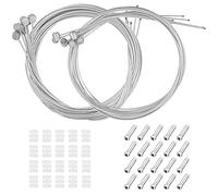 Natuce 12 pièces Cable de Frein Vélo, Cable Frein Velo VTT, 1.75M & 2M Universel Câble de Frein avec Embouts à sertir et Donuts, pour Vélo de Route Vélo de Montagne