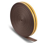 NATUCE 12M Bande de Joint Auto-Adhésif, 9mm*2mm Joint Fenêtre Isolation, Joint d'étanchéité, Joint en Mousse Caoutchouc pour Fenêtre Porte Coulissante Isolation Coupe-Froid (Marron)