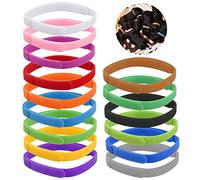 NATUCE 15PCS Couleurs Assorties Collier d'identification pour Chiot Chaton, Collier Chiot Naissance Collier Chaton Naissance, Collier Chiot Reglable Couleurs (L-35cm)