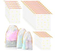 NATUCE 20 Pièces Sacs Organiseurs de Bagage Cordon, Sac à Cordon Imperméable, Sac Linge Sale Voyage Enfant, Sac à Chaussures étanche à Cordon, Sac de Rangement Portable pour Vêtements, Cosmétiques