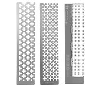 Natuce 3 pièces Acier Inoxydabl Règle de Peinture Diamant, 250Trous, 408Trous, Diamant Outil De Dessin Règle Point Outil De Forage Pour Broderie au Point de Croix et Strass