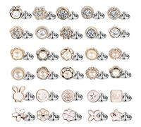 NATUCE 30 Pièces Simple Broche Femme, Petite Vêtements Broche Boucle Anti-lumière Broche Épingle Boutons de Broche de Sécurité pour Écharpe, Col de Chemise,Chapeau,Cardigan
