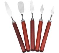 NATUCE 5PCS Couteau à Palette Peinture À l'huile en Acier Inoxydable, Peinture Grattoir, Palette Couteaux Set, Peinture Couteau Spatule Couteau Grattoir pour Artiste Peinture À l'huile Couleur Mixte