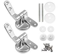 NATUCE Charnières Abattant, WC Fixations Remplacement, Siège Charnière WC, Montage Facile, Convient Bois | Résine | Sièges de toilette en MDF, Alliage de Zinc + Plastique, Chrome, Contemporaine, Polie