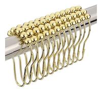NATUCE Crochets de Rideau de Douche, Anneaux pour Rideaux de Douche Crochet en Métal Coulissant Acier Inoxydable 12pcs - Or