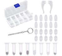 NATUCE Kit de Réparation de Lunettes avec Tournevis Lunettes, Vis et écrous Lunettes, Plaquettes de Nez en Silicone, Crochet d'oreille pour Lunettes