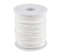 Natuce Meche de Bougie 61m, Rouleau Mèche Bougie, Mèche de Bougie Naturelle, Meche Bougie Coton, Mèche en Coton Tressée, Fil pour Mèche, Mèche de Bougie pour Fabrication de Bougies DIY