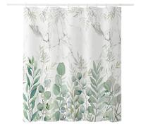 NATUCE Rideau de Douche 180x200 Anti Moisissure, Rideau Baignoire Polyester Imperméable, Rideau Salle de Bain Séchage Rapide avec 12 Crochets