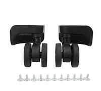 Natudeco 1 Paire Universelle Bagages Valise Roulette Pivotante Durable Roue Universelle Nylon Noir Bagages Accessoires pour Réparation Remplacement