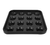 Natudeco 16 Trous Plateau De Boule De Billard Support De Boule De Snooker Organisateur De Billard Plateau De Rangement De Boule De Piscine Fournitures De Billard Accessoires (Noir)