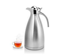 Natudeco 2 L Pichet Isotherme en Acier Inoxydable Cafetière Sous Vide à Double Paroi Café Thermos Rétention Chaude pour Bouilloires, Théières et Cafetières