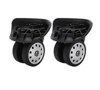Natudeco 2 Pcs Valise roulettes Bagages Poreux Roues Noir Pivote Roue Remplacement Valise Roues Accessoires Lockbox Spinners Roue Voyage Douane Boîte