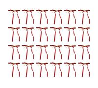 Natudeco 24pcs Velours Arbre De Noël Arcs Décorations De Noël Velours Arcs pour pour Xmas Accueil Boutique Intérieur Décor Extérieur (Wine Red)