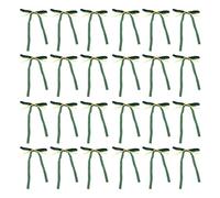 Natudeco 24pcs Velours Arbre De Noël Arcs Décorations De Noël Velours Arcs pour pour Xmas Accueil Boutique Intérieur Décor Extérieur (Green)