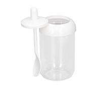 Natudeco 3 PCS Assaisonnement Boîte avec Cuillère Élégant Simple Condiment Boîtes Pots Ensemble Transparent Épice Bouteille Assaisonnement Conteneur De Stockage pour La Maison Cuisine