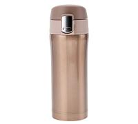 Natudeco 350 ml Bouteille isotherme Tasse chaude Tasse de voyage en acier inoxydable Bouteille d'eau isolée Tasse de voyage Flacon sans BPA pour boissons chaudes ou froides(Or)