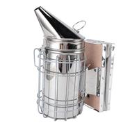 Natudeco Bee Hive Bee Smoker Beehive Smoker Solid Wood Bee Smoker Fume pour l'apiculture avec Filtre pour Outil d'apiculteur (Argent)