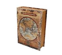 Natudeco Boîte à Livres Décorative Vintage Invisible Box Grande Capacité Boîte à Livres évidée Avec Couverture En Cuir Magnétique Boîte de rangement livre vintage Pour la Décoration Intérieure