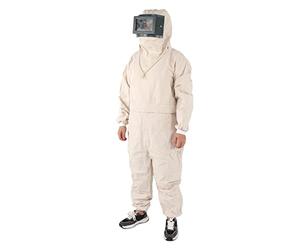 Natudeco Combinaison de sablage - Capot de protection pour tout le corps - Empêche les éclaboussures de poussière pour la construction navale - En fonte, Blanc., taille unique