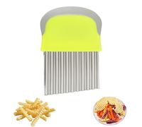 Natudeco Coupe-pommes de terre Couteau à trancher les pommes de terre Coupe ondulée Oignons Fruits Chip Cutter Lame en acier inoxydable améliorée Hachoir à légumes et trancheuse à frites