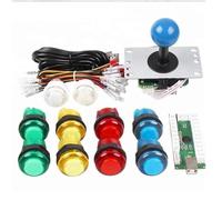 Natudeco DIY Joystick Kit Circuit Board Joystick 5P USB PC Joystick Boutons Lumineux Zéro Retard Contrôleur de Jeu Cassette Boutons