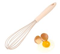 Natudeco Fouet à œufs en silicone non électrique pour usage domestique Batteur à œufs manuel Mélangeur à œufs Ustensiles de cuisine pour fouetter les blancs d'œufs, la crème, le chocolat, le milkshake