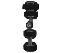 Natudeco Genouillère Articulée Stabilisateur Genou Fixe Articulé Attelle D'immobilisation du Genou Réglable Avec Stabilisateurs Latéraux Cadran Verrouillage Pour la Rééducation du Genou Genouillère