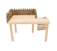 Natudeco Hamster Climb Plateforme en Bois Hamster de Jeu Hamster Ensemble d'activités avec échelle pour Golden Bear Sugar Glider Plateforme Debout Exercice Cage de Jouets