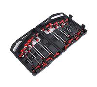 Natudeco Jeu De Clés Hexagonales à Poignée En T 16 Pièces Cr V T Poignée à Bout Sphérique Jeu De Clés Hexagonales En Acier Traité Thermiquement Avec Prise Confortable Pour la Réparation à Domicile