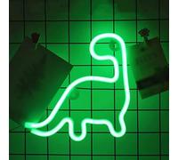 Natudeco LED Néon Veilleuse Lumière Chaude Enseigne Au Néon Forme De Dinosaure Décoratif LED Néon Batterie USB Applique Murale Intérieure pour Bar Noël Maison Fête Mariage Anniversaire