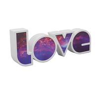 Natudeco Love Letter Light Love Night Light LED USB Batterie Alimentation Lumière Blanche Love Sign Décorations Lumière LED Neon Light Signes pour Anniversaire Festival(03)