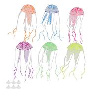 Natudeco Méduse Artificielle colorée en Silicone pour Aquarium, décoration d'intérieur, lumière d'ambiance