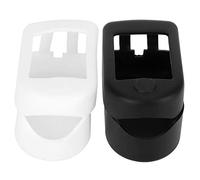 Natudeco Oxymètre De Pouls étui du Bout des Doigts Couverture du Bout des Doigts Oxymètre Couverture en Silicone Moniteur De Pouls du Bout des Doigts en Silicone Portable pour(Noir et Blanc)