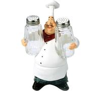 Natudeco Résine Table Sculpture Cuisine Chef Figurine Chef Statue De Table Statue Ornements Décor À la Maison À Collectionner pour la Maison Cuisine Bistro Restaurant(Un)