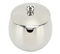 Natudeco Sucrier Avec Couvercle Grand Pot à épices Bol Doré Avec Couvercle Pot à Sucre En Acier Inoxydable Rangement Pour Sucre Sel Bonbons Café Crémier édulcorant(Argent)