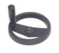 Natudeco Volant à main avec trou central de 16 mm, diamètre extérieur de 160 mm avec poignée rotative, tour à 2 rayons, fraiseuse, volant pour meuleuse d'atelier industriel