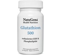 NatuGena Glutathion 500 | 60 gélules | de glutathion réduit 100 % bioactif | de fabrication allemande | végétalien