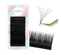 Natuhana Extension Cils Bouquet Prefait 0.05 D Curl Classique Easy Fan Naturel Volume Russe Faux Cils Professionnel Eyelash Extensions