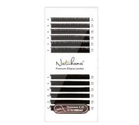 Natuhana Extension Cils Ellipse Plate 0.15mm C Curl 8-15mm Mixte Individuel Volume Russe Naturel Eyelash Extensions Professionnel Marron(0.15, C, 8-15mm)