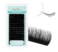 Natuhana Extension Cils Individuel 0.10mm CC Curl 10mm Classique One by One Lashes Volume Russe Naturel Professionnel Noir Eyelash Extensions(0.10, CC, 10mm)