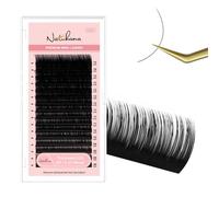Natuhana Extension Cils Individuel 0.20mm DD Curl 8-15mm Classique One by One Lashes Volume Russe Naturel Professionnel Noir Eyelash Extensions(0.20, DD, 8-15mm)