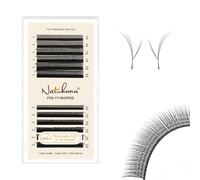 Natuhana Flying YY Extension Cils 0.07mm D Curl 8-13mm Mixte Forme Y 4D Premade Fan Bouquet Volume Russe Fox Naturel Cils Professionnel Eyelash Extensions(Noir, 0.07, D, 8-13mm)