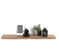 Natuhr Étagère murale flottante en chêne massif huilé foncé 45 x 20 x 2 cm (sans matériel de fixation)